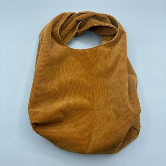 Merit Beauty The Signature Cosmetic Makeup Bag Corduroy Tie Top Pouch Brown - Picture 4 of 7